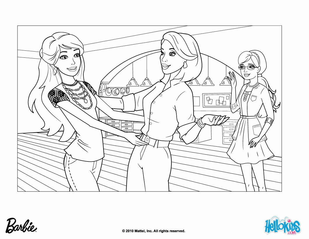 Barbie Fashion Fairytale Coloring Pages Printable