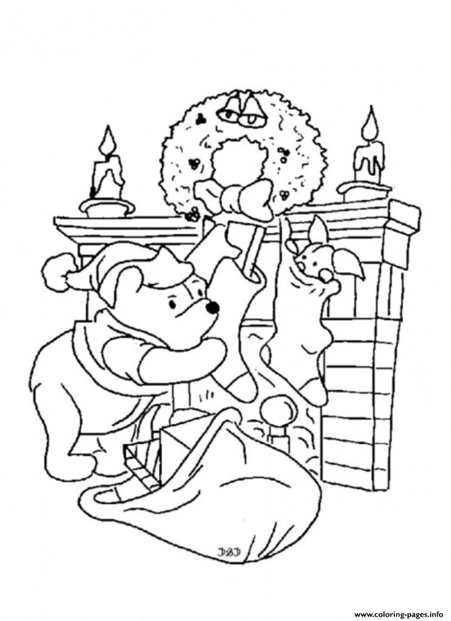 Winnie The Pooh Christmas Coloring Pages - Coloring Home