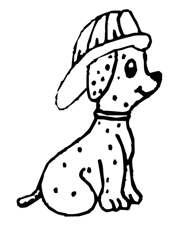 Sparky The Fire Dog Coloring Page