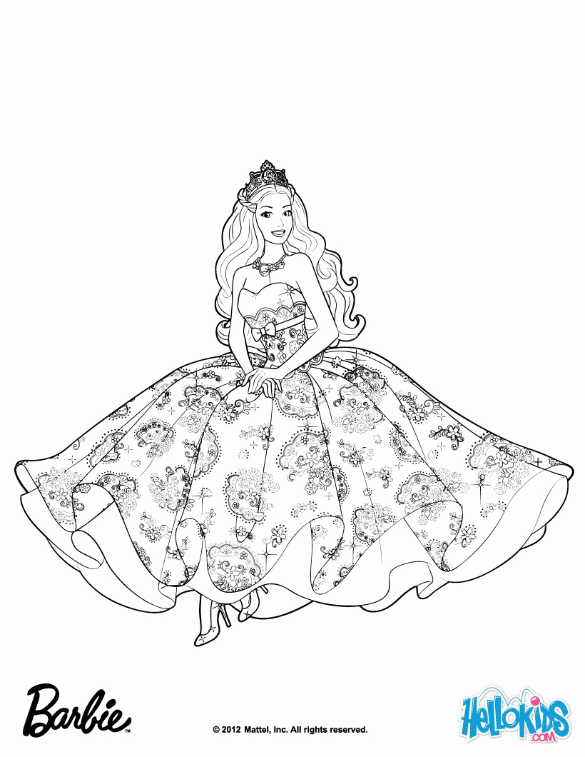 Barbie THE PRINCESS & THE POPSTAR coloring pages - Power of the ...