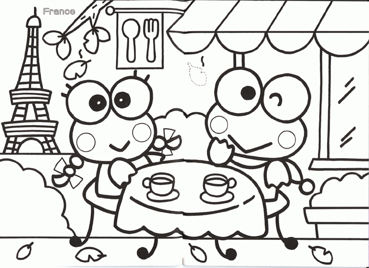 Keroppi Coloring Pages - Coloring Home