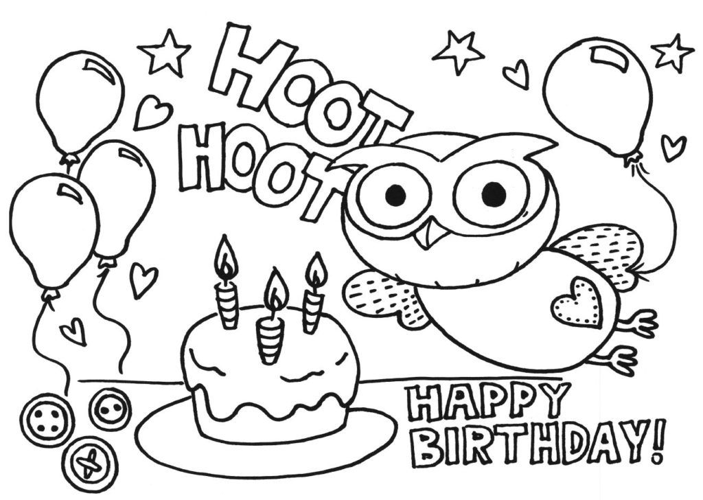 Coloring Pages: Happy Birthday Cupcake Coloring Pages Happy ...