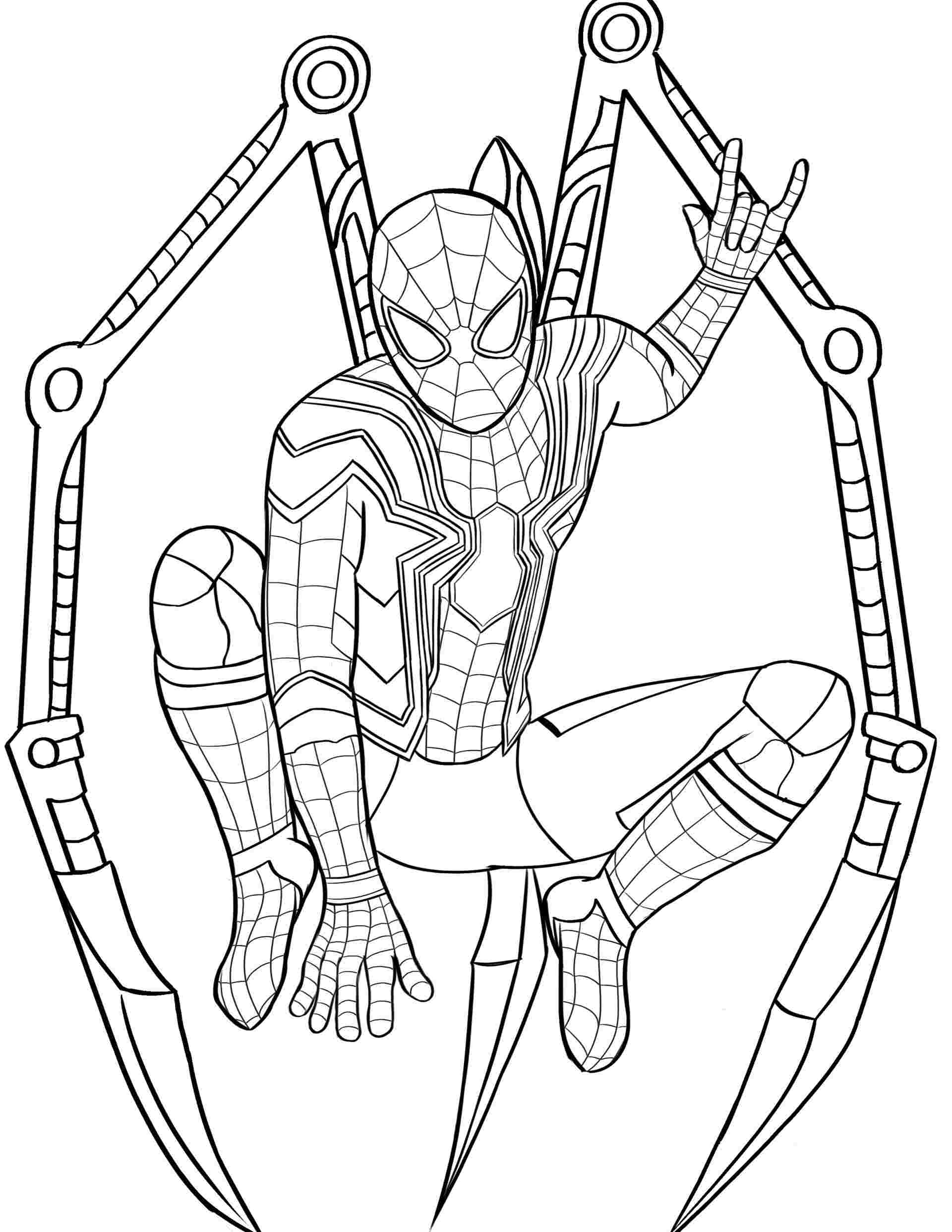 iron spider coloring pages free devon kennedy iron spider infinity ...
