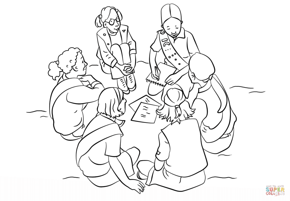 Girl Scouts coloring page | Free Printable Coloring Pages