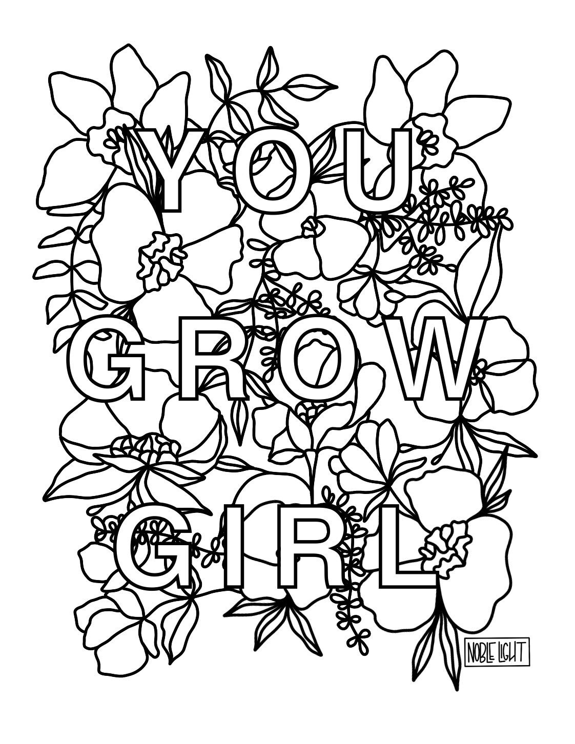 Girl Floral Coloring Pages ...