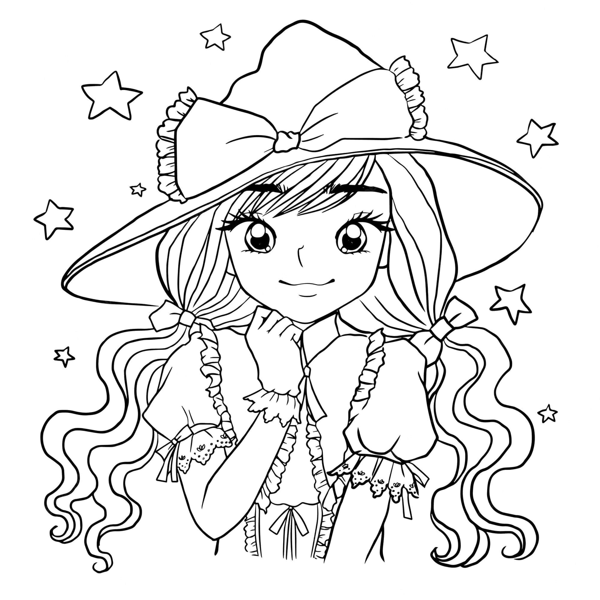 adorable Anime Coloring page ...