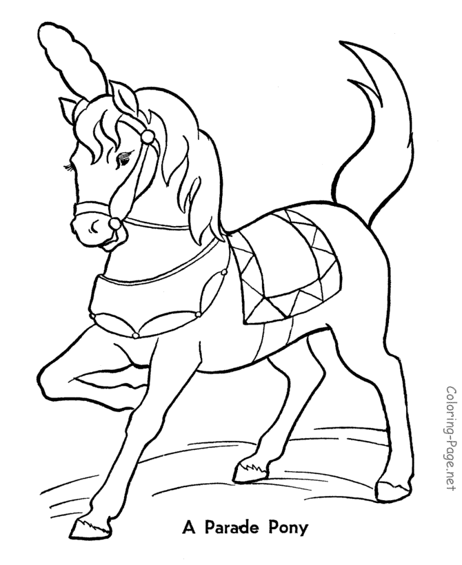 Horse Coloring Page - Circus horse