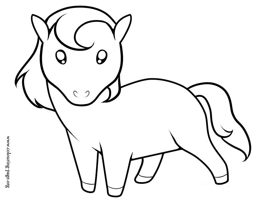 Horse Coloring Page - Coloring Home