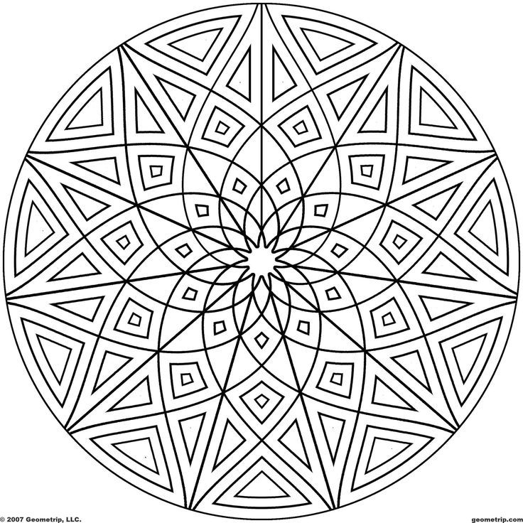 Kaleidoscope Coloring Pages For Adults Coloring Home