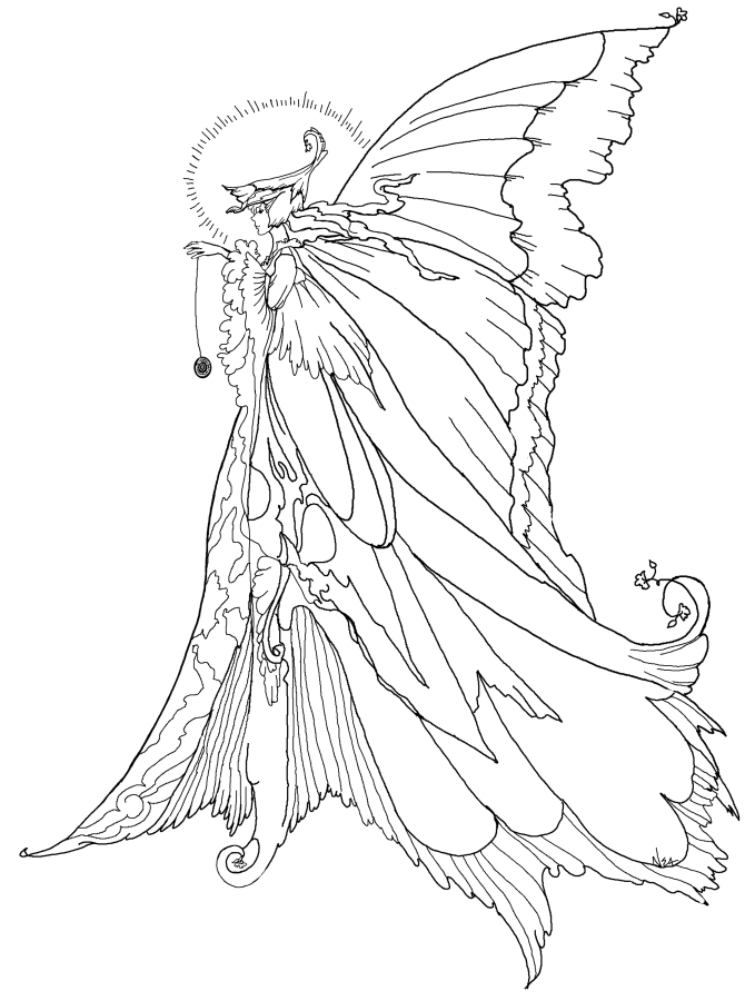 fairies coloring pages for adults | coloring pages for kids 