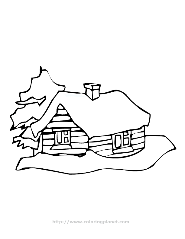 cabin coloring pages for kids - photo #8