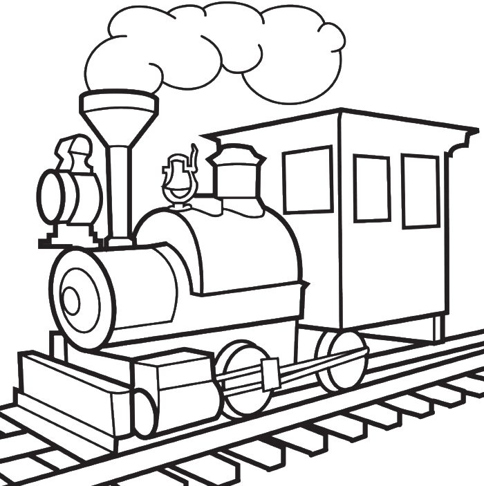 picture of a train Colouring Pages