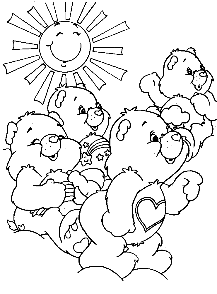 Care Bears Coloring Pages Free Coloring Home
