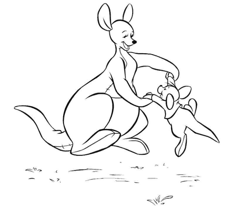 Disney Cartoons Kanga and Roo Coloring Pictures86