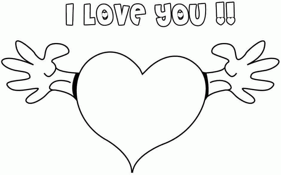 Valentine Card Coloring Pages Printable Free For Little Kids 10552#