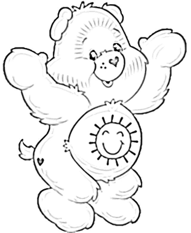 sunshine carebear Colouring Pages