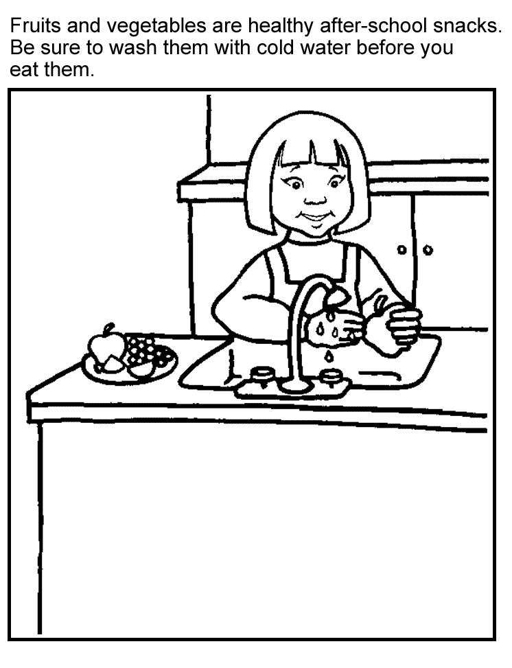 Coloring Page: Fruits and Vegetables - Partnership for Food Safety 