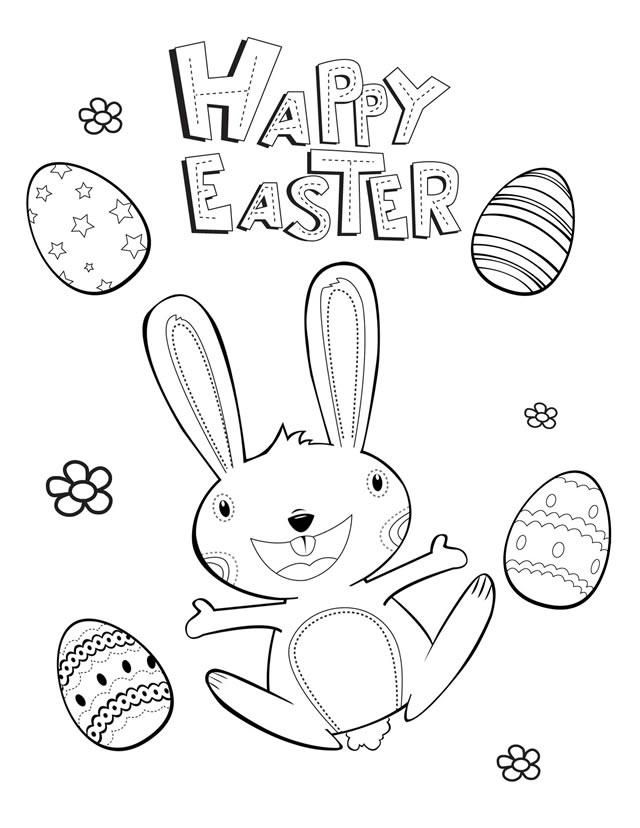 Animal Coloring Pages Fluffy The Jumping Rabbit For You To Color