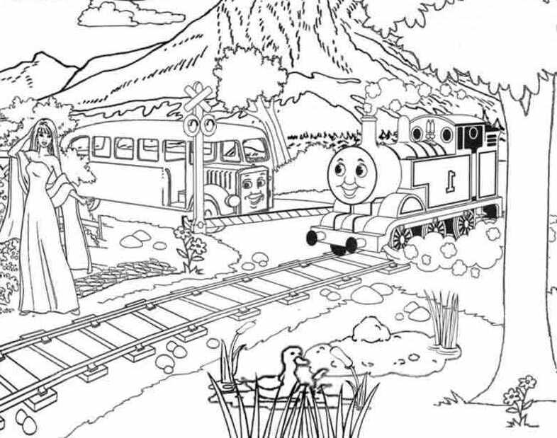 Thomas And Friends Across The Mountains Coloring For Kids |Thomas 