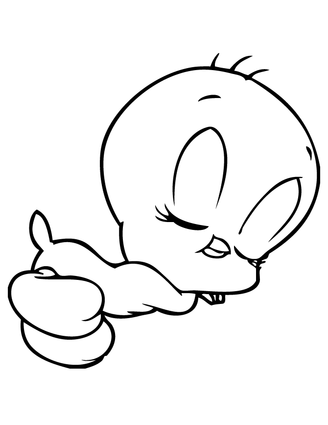 tweety sleep Colouring Pages