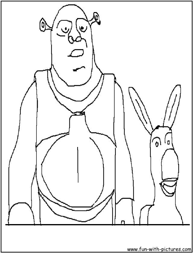 Donkey From Shrek Coloring Pages - Coloring Home