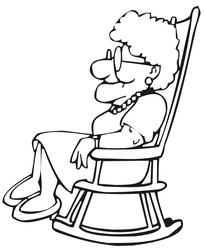 Gramma in a rocking chair | Golden Oldies digis