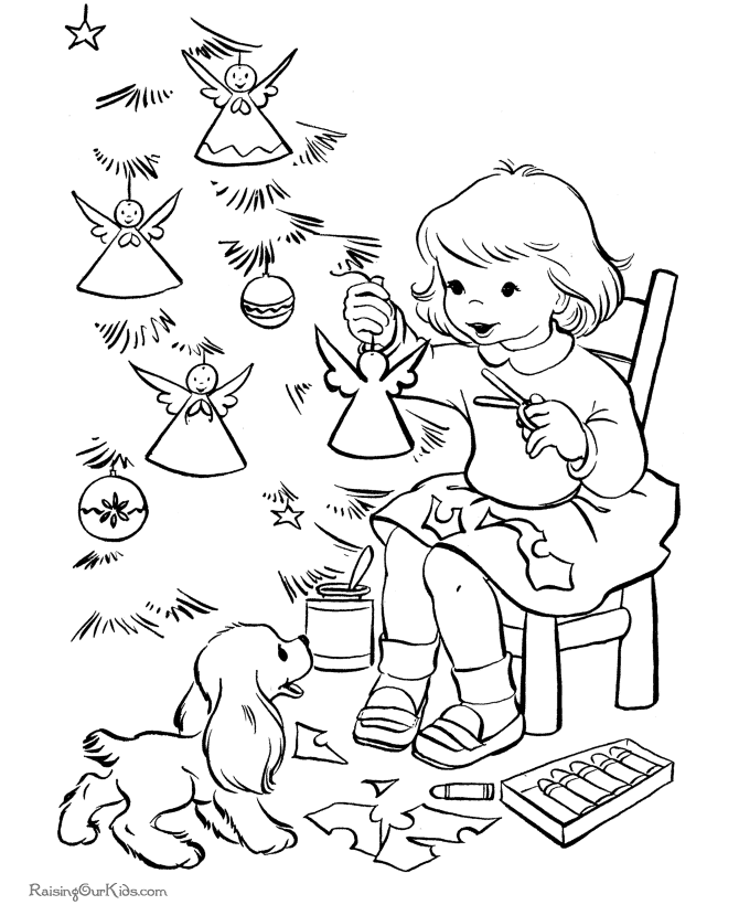 Christmas Tree Ornaments Coloring Pages | Coloring Pages For Girls 
