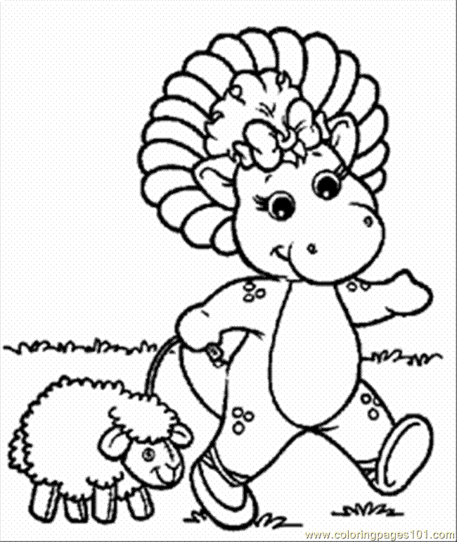 Coloring Pages Barney 10 (Cartoons > Barney) - free printable 