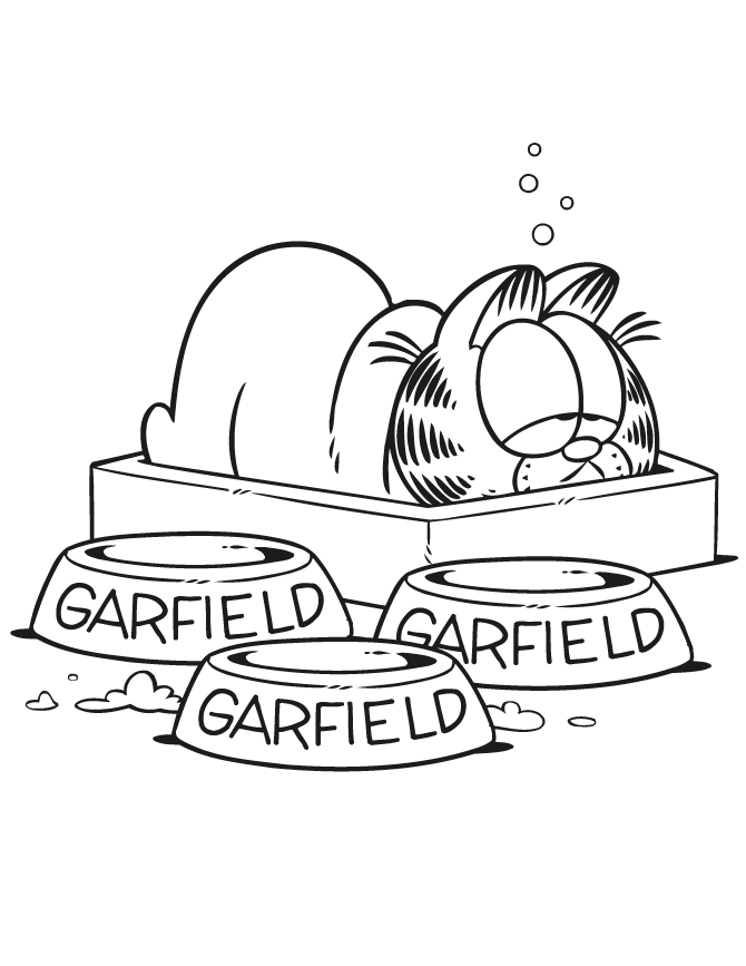 garfield i love you coloring pages - photo #35