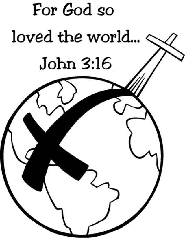 For God So Loved The World Coloring Page Coloring Home