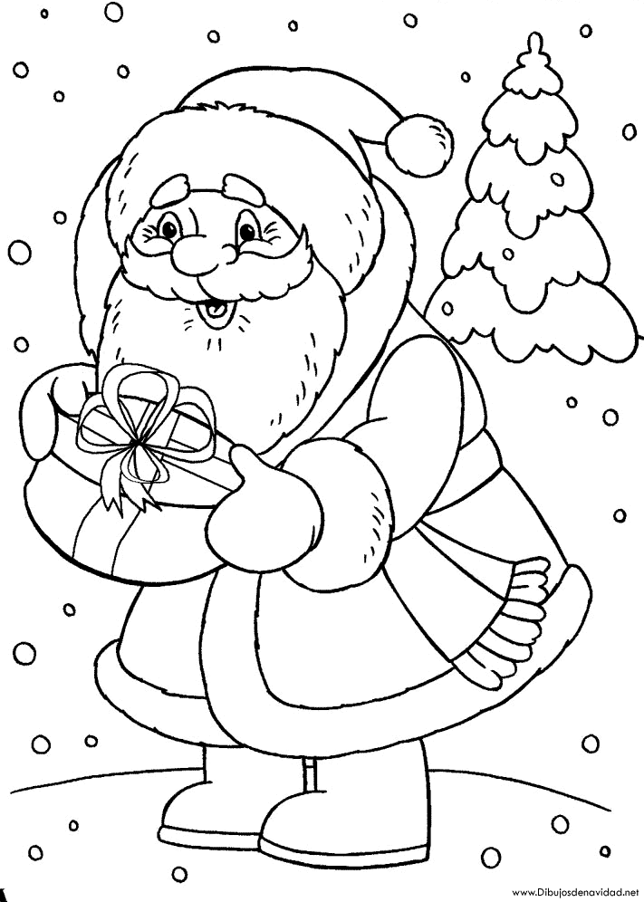 Dibujos de Papa Noel - Muchos dibujos de Papá Noel para colorear