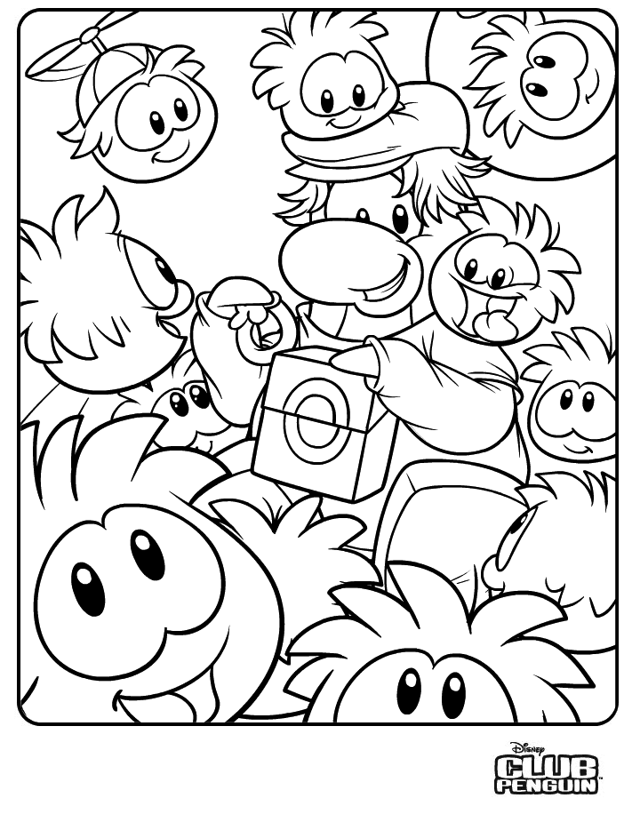 Club Penguin Printable Coloring Pages Coloring Home