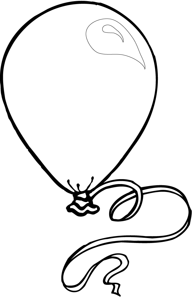 Big Birthday Balloons Coloring Pages For Kids - Coloring ...