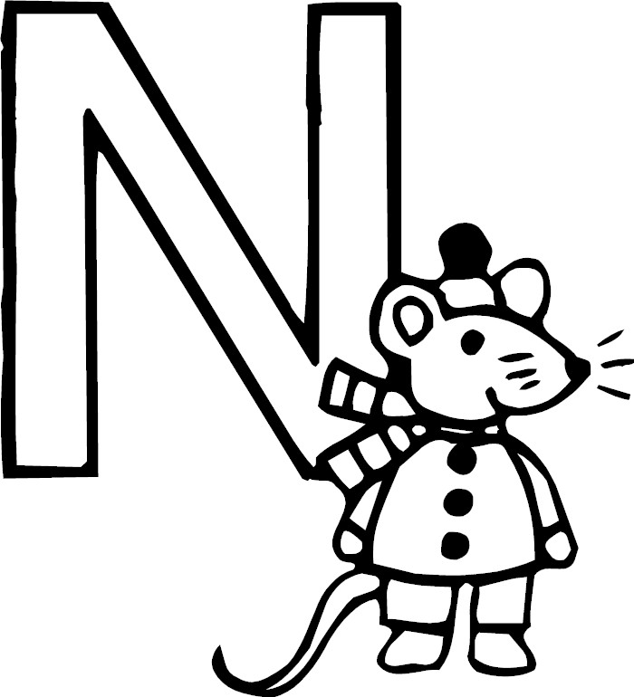 Letter N Coloring Pages