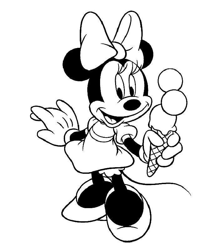 Minnie Mouse Birthday Coloring Pages Coloring Home