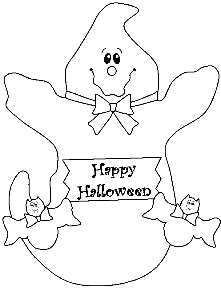 Free Ghost Halloween Coloring Pages - quoteko.