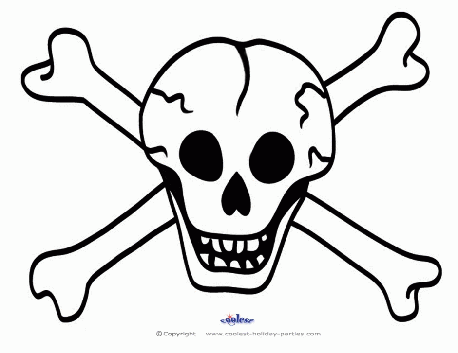 Cartoon Of A Pirate Skull With Crossbones 1 Royalty Free Vector 