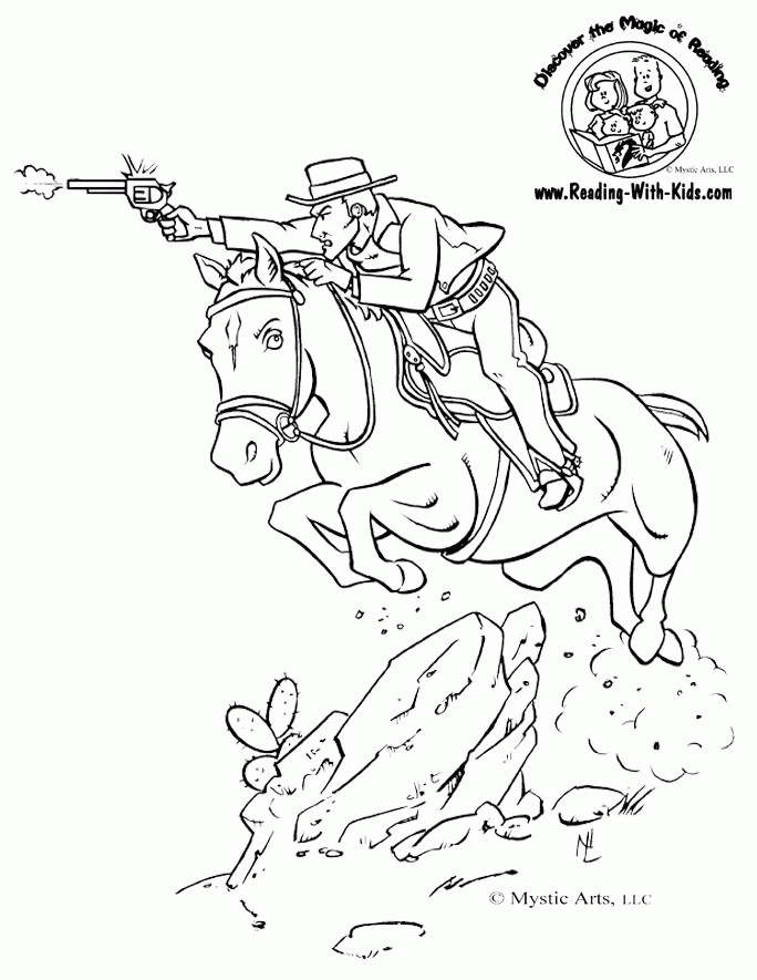 Cowboy Coloring Pages Coloring Home