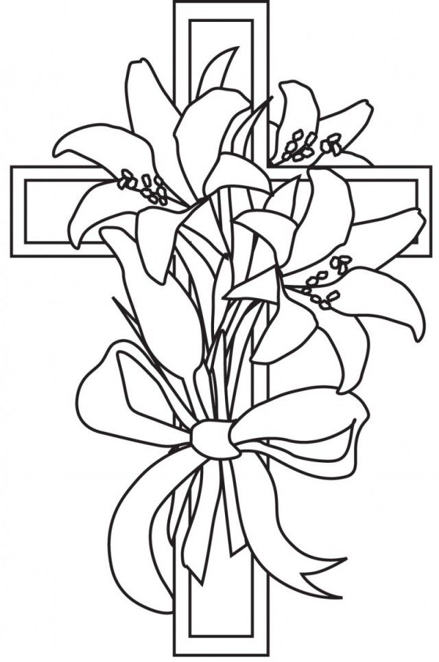 Easter Cross Coloring Pages Coloring Home