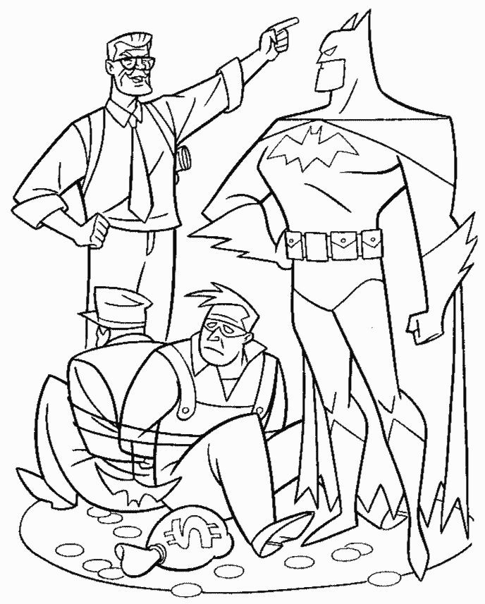 Printable Batman Cartoon Coloring Pages for Kids : Coloring Kids 