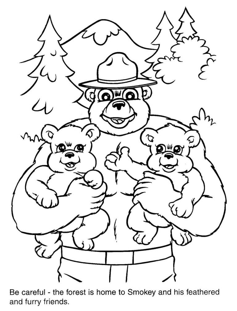 smokey Colouring Pages