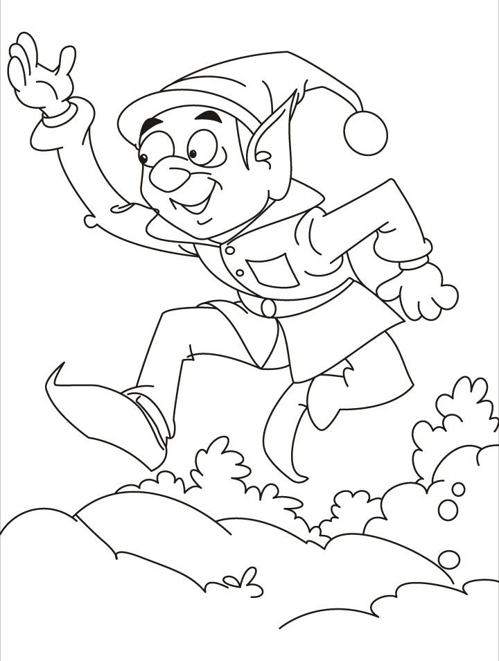 jack the elf Colouring Pages
