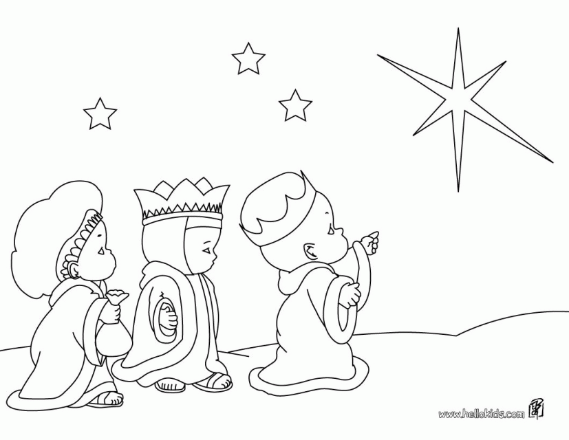 Three Wise Men Coloring Page - Coloring Home