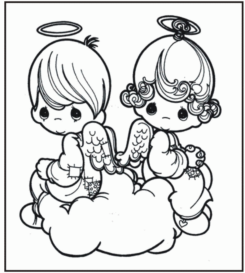 Precious Moments Boy Girl Coloring Pages Home Latest Angels Inspiration