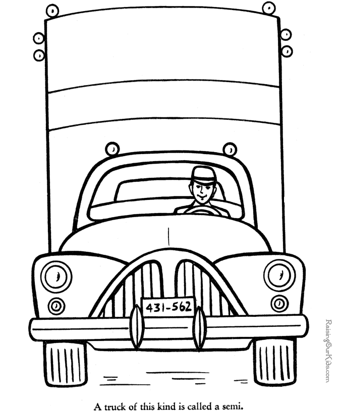 Free Printable Big Truck Coloring Pages