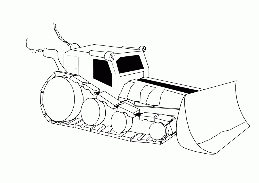 Bulldozer Colouring Pages