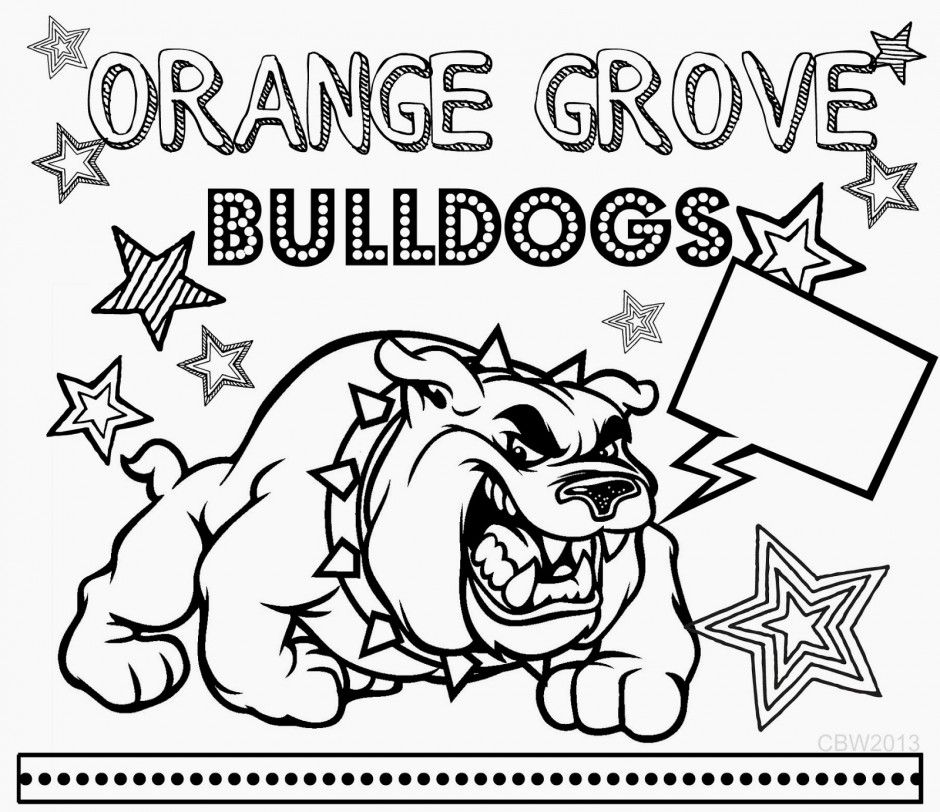 PRINT OUT COLORING PAGES ORANGE GROVE BULLDOGS 231065 Georgia 