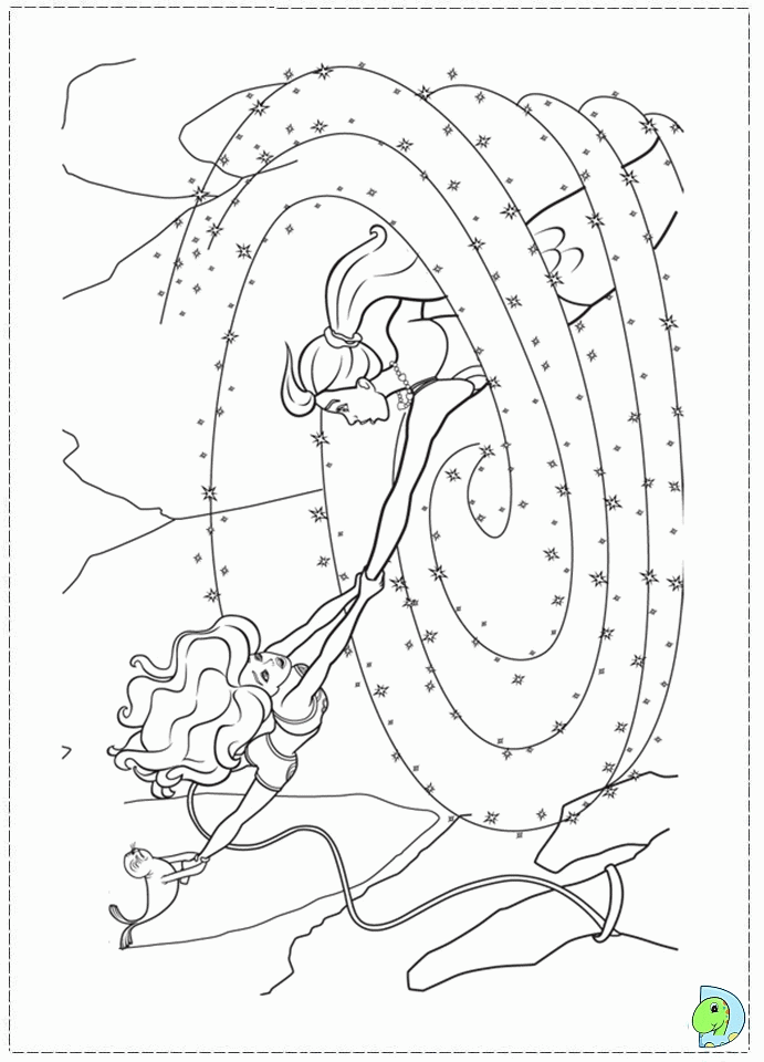 Free printable Mermaid barbie coloring pages for kids | coloring pages