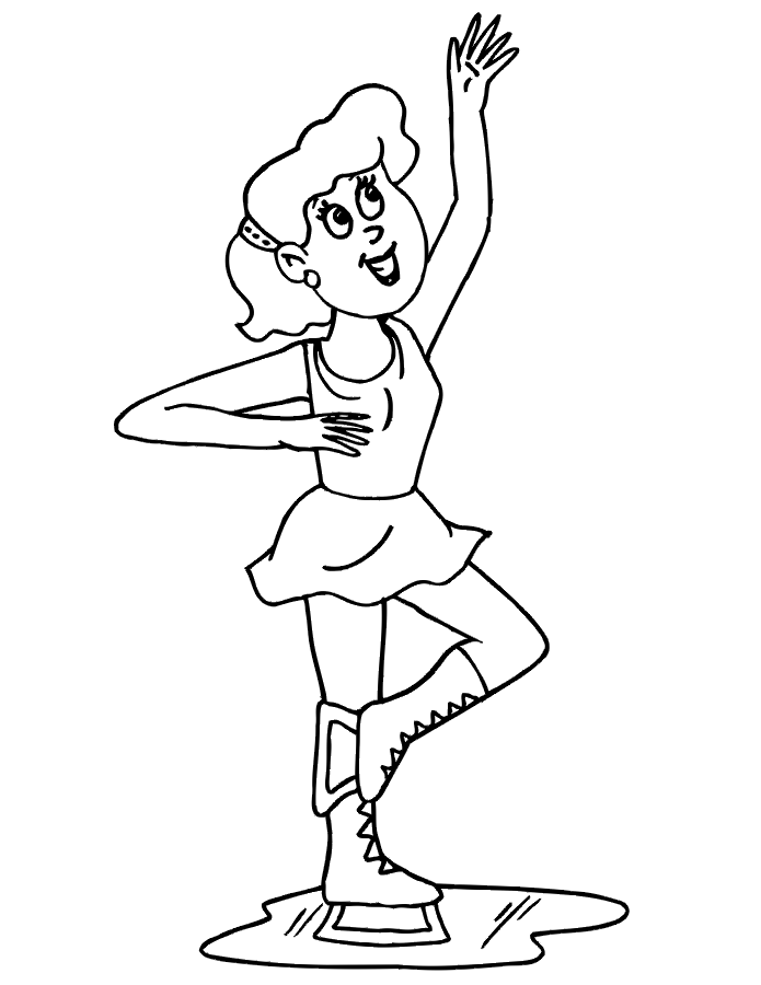 Ice Skating Coloring Pages 172 | Free Printable Coloring Pages