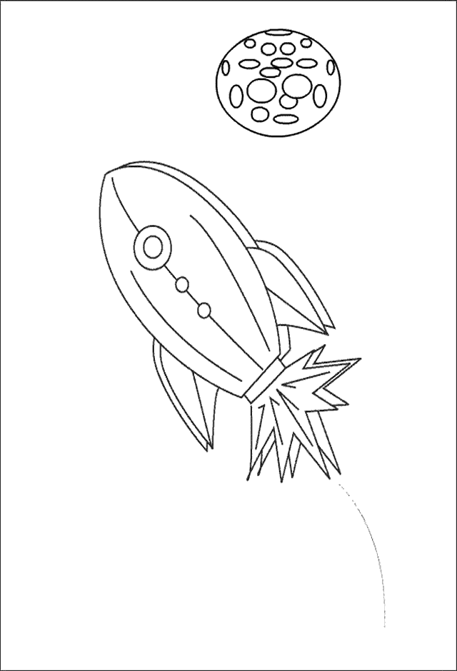 Printable coloring pages for children rockets Mike Folkerth - King 